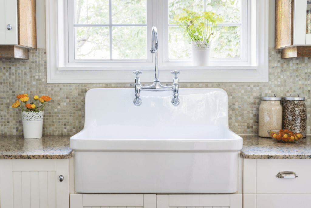 how to clean a stained porcelain sink